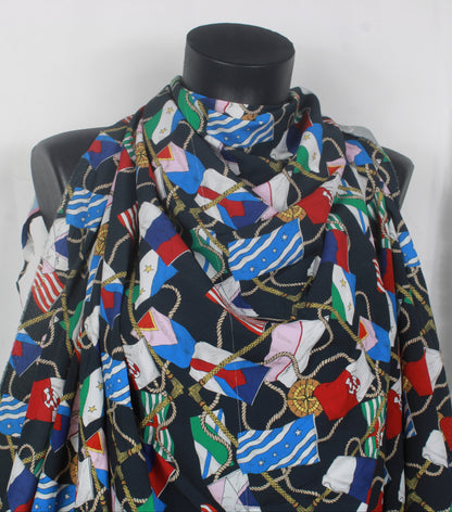 Tissu crepe de chine - imprimé drapeau - multicolore - photo 3/5 | So Tissus