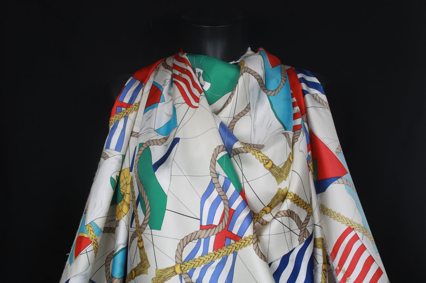 Tissu twill de soie - imprimé drapeaux - multicolore - photo 3/4 | So Tissus
