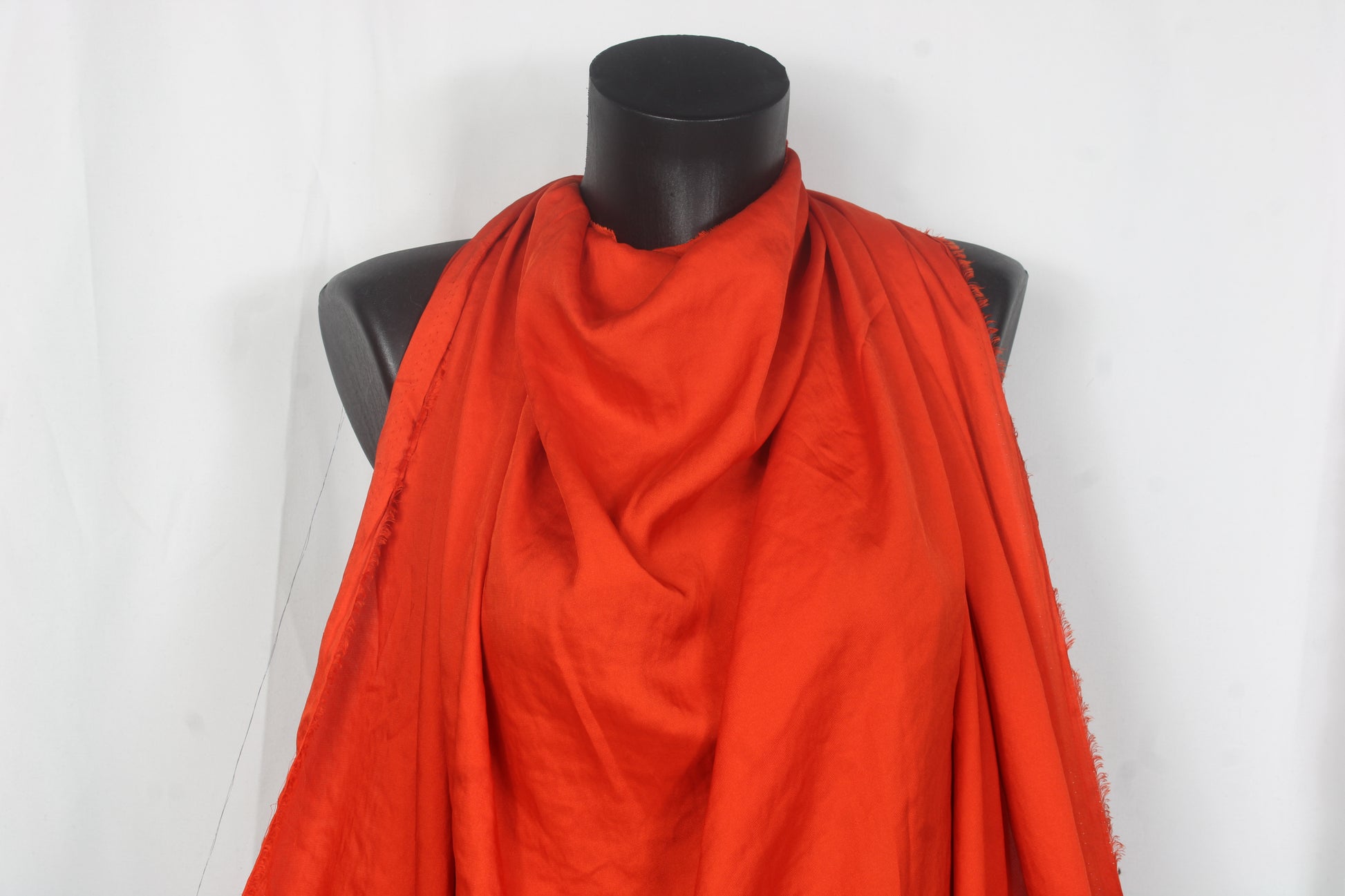 Tissu twill - rouge orangé - photo 3/4 | So Tissus