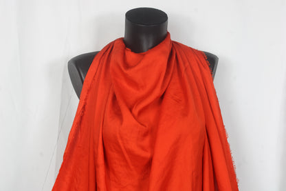 Tissu twill - rouge orangé - photo 3/4 | So Tissus
