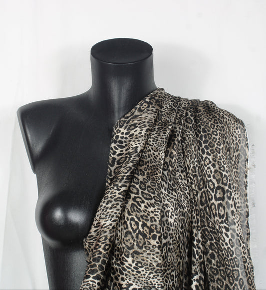 Tissu mousseline - imprimé leopard - petite taches - photo 2/5 | So Tissus
