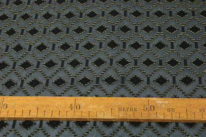 Tissu dévoré - motif losange - noir et doré - photo 3/5 | So Tissus