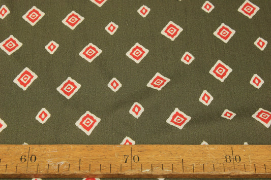 Tissu crepe viscose - imprimé abstrait - ton kaki - photo 2/5 | So Tissus