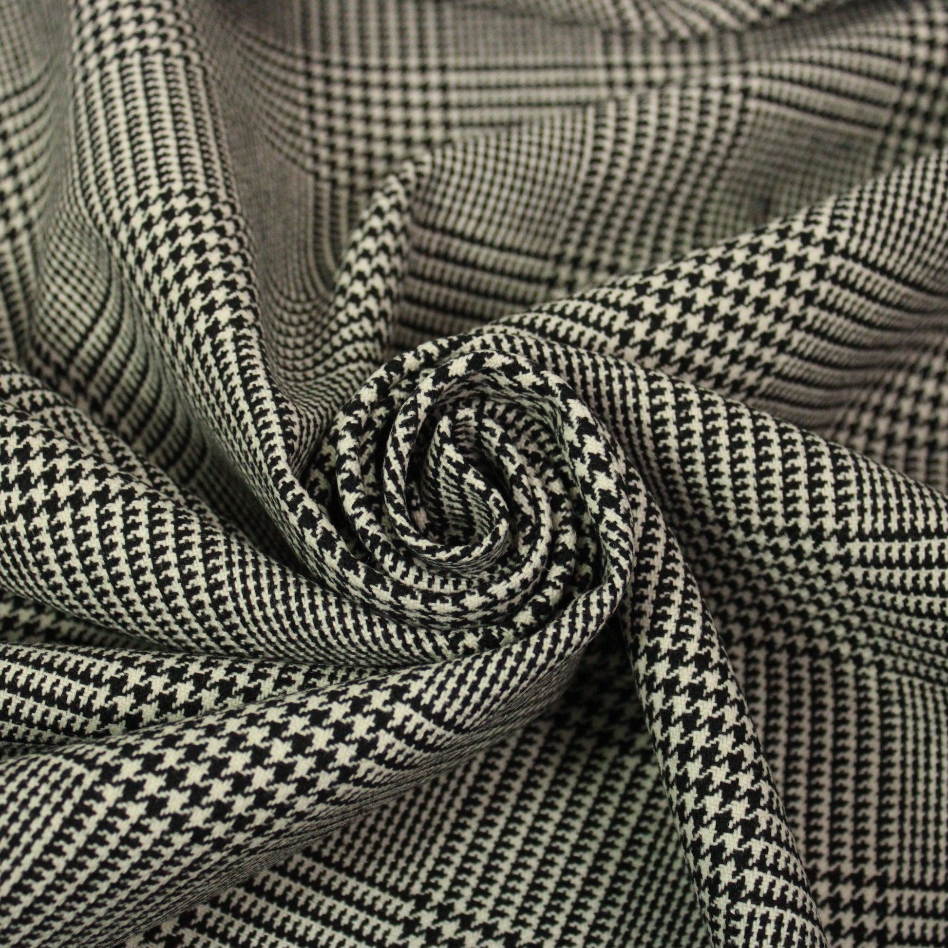 Tissu laine - prince de galles - noir et blanc - photo 1/5 | So Tissus
