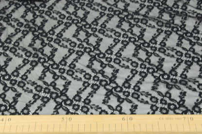 Tissu dentelle - motif fleuri - noir - photo 4/4 | So Tissus