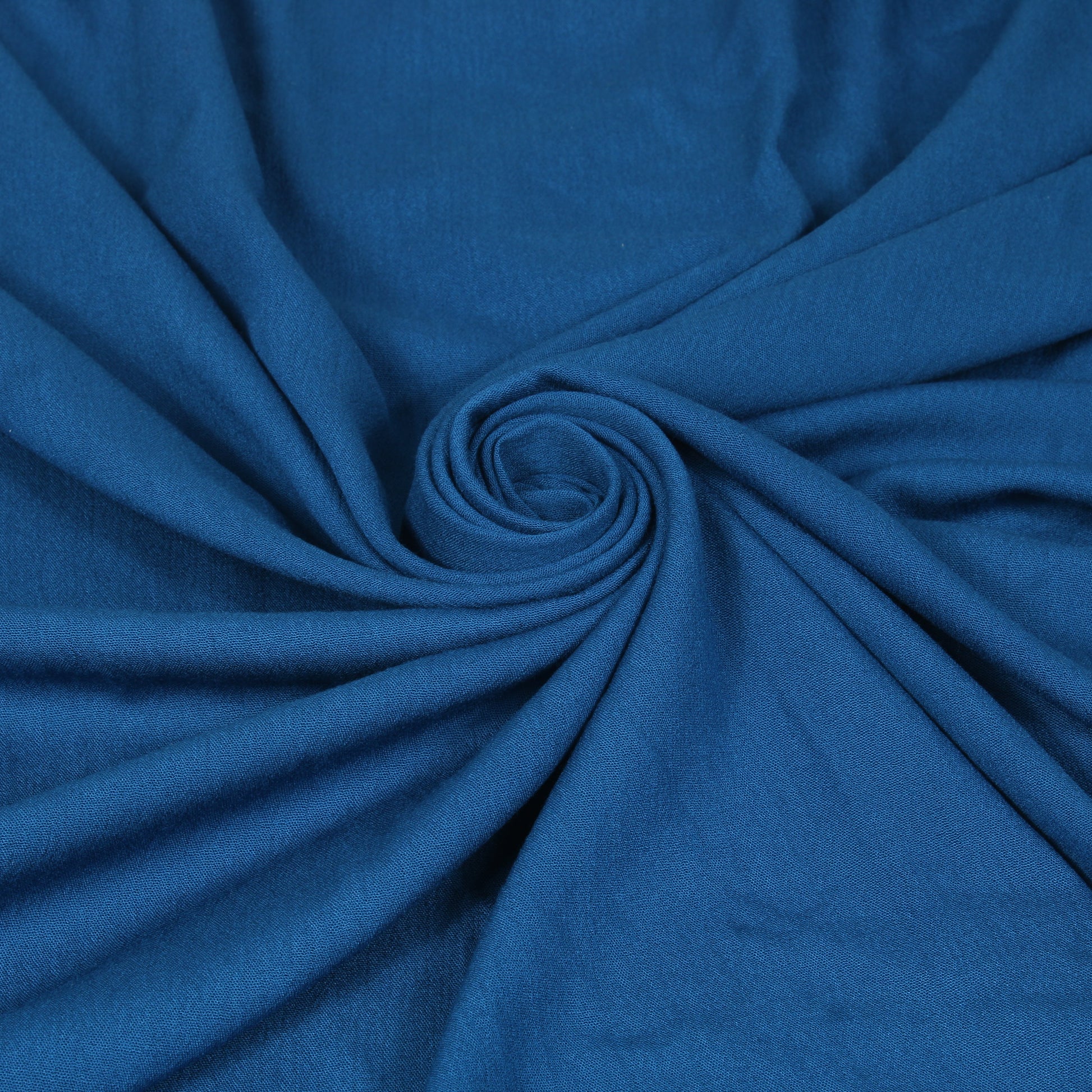 Tissu crêpon viscose - bleu canard - photo 1/4 | So Tissus