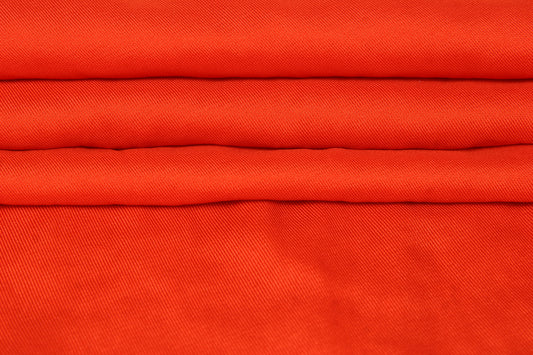 Tissu twill - rouge orangé - photo 2/4 | So Tissus