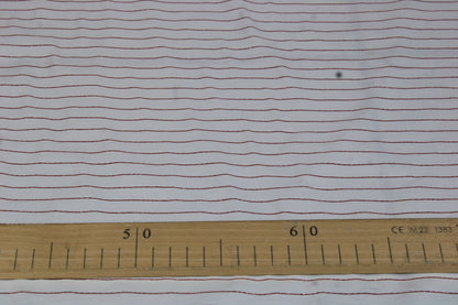 Tissu viscose - à rayures - blanche et rouge lurex - photo 5/5 | So Tissus