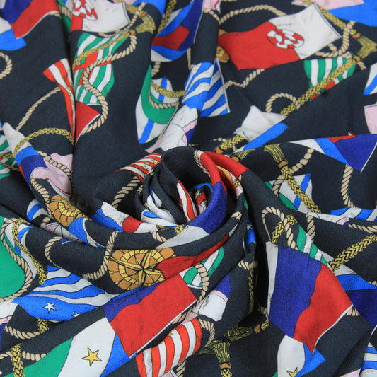 Tissu crepe de chine - imprimé drapeau - multicolore - photo 1/5 | So Tissus