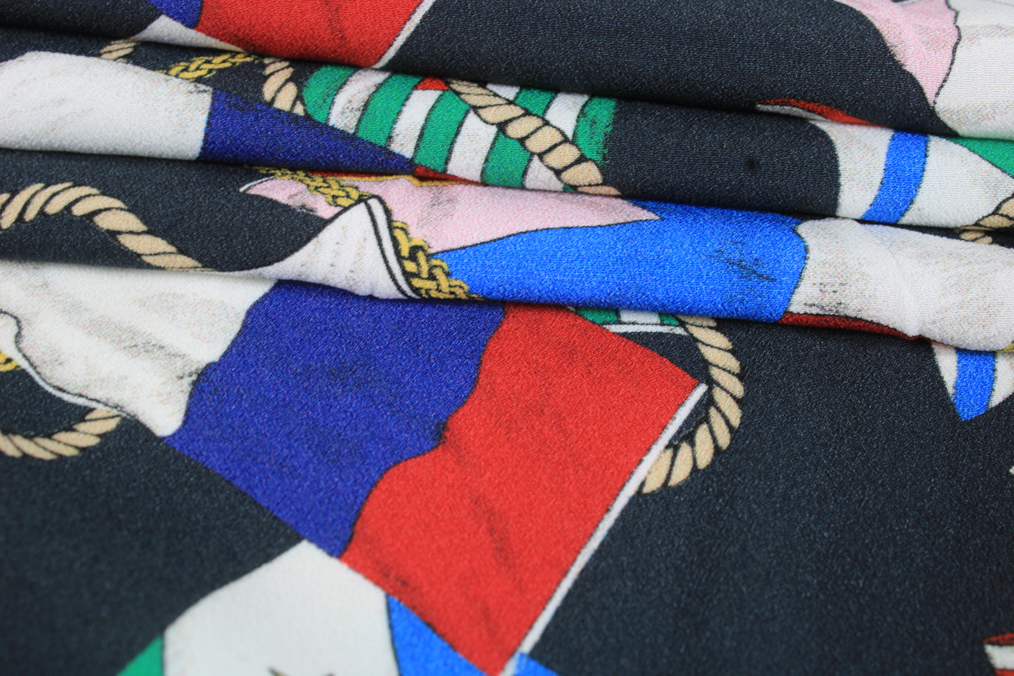Tissu crepe de chine - imprimé drapeau - multicolore - photo 2/5 | So Tissus