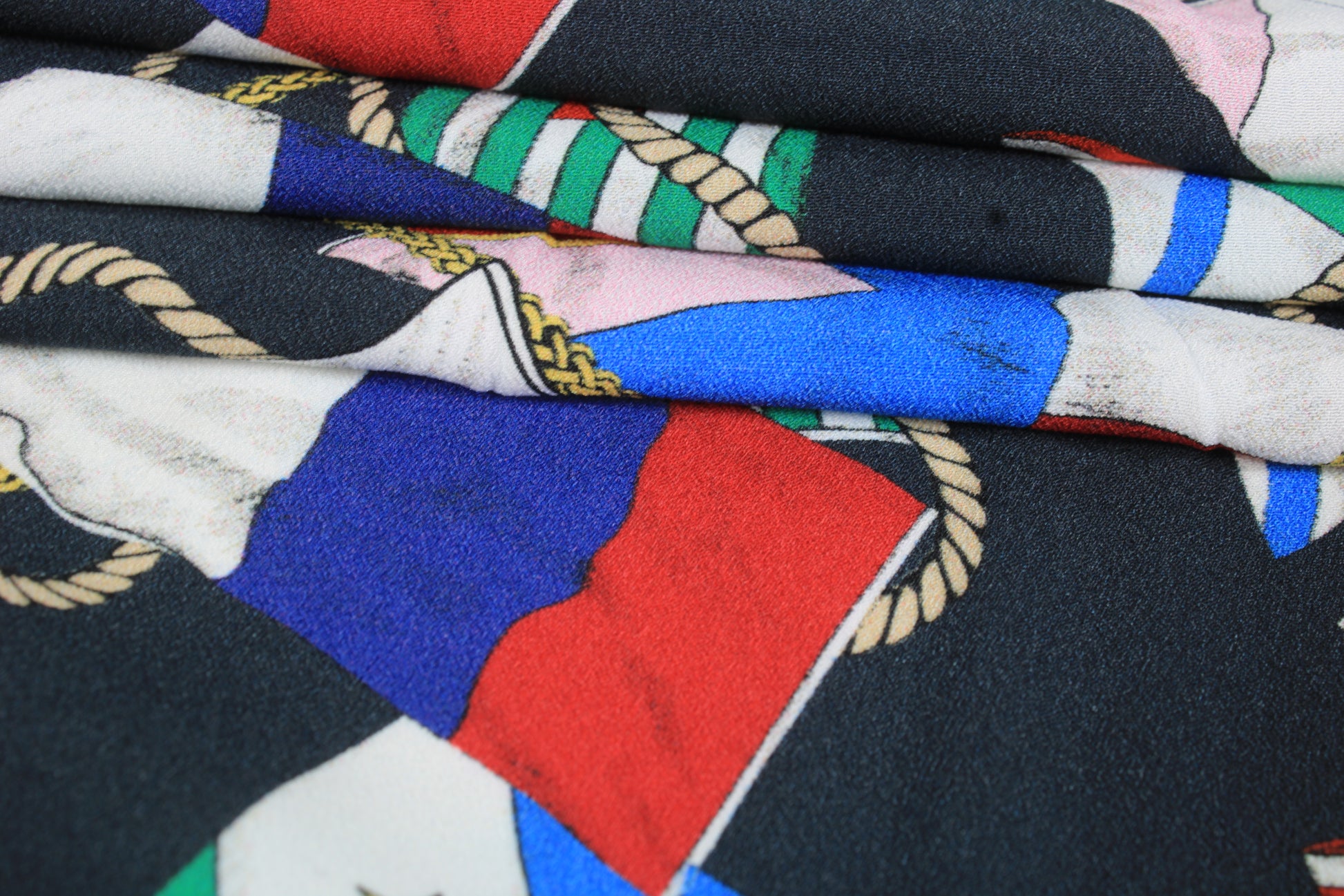 Tissu crepe de chine - imprimé drapeau - multicolore - photo 2/5 | So Tissus