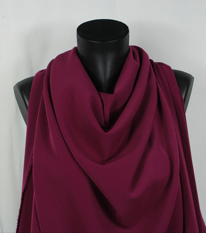 Tissu twill crêpe stretch - magenta - photo 3/4 | So Tissus