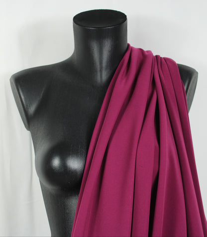 Tissu twill crêpe stretch - magenta - photo 4/4 | So Tissus