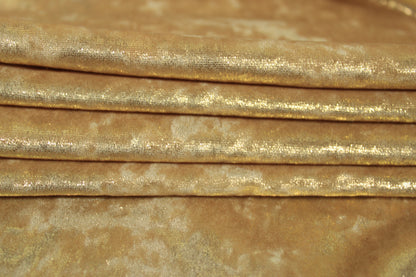 Tissu maille velours frappé  - doré - photo 2/4 | So Tissus