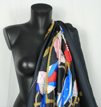 Tissu twill de soie - imprimé drapeaux - multicolore - par panneau - photo 4/5 | So Tissus