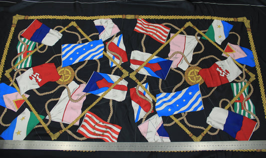 Tissu twill de soie - imprimé drapeaux - multicolore - par panneau - photo 2/5 | So Tissus