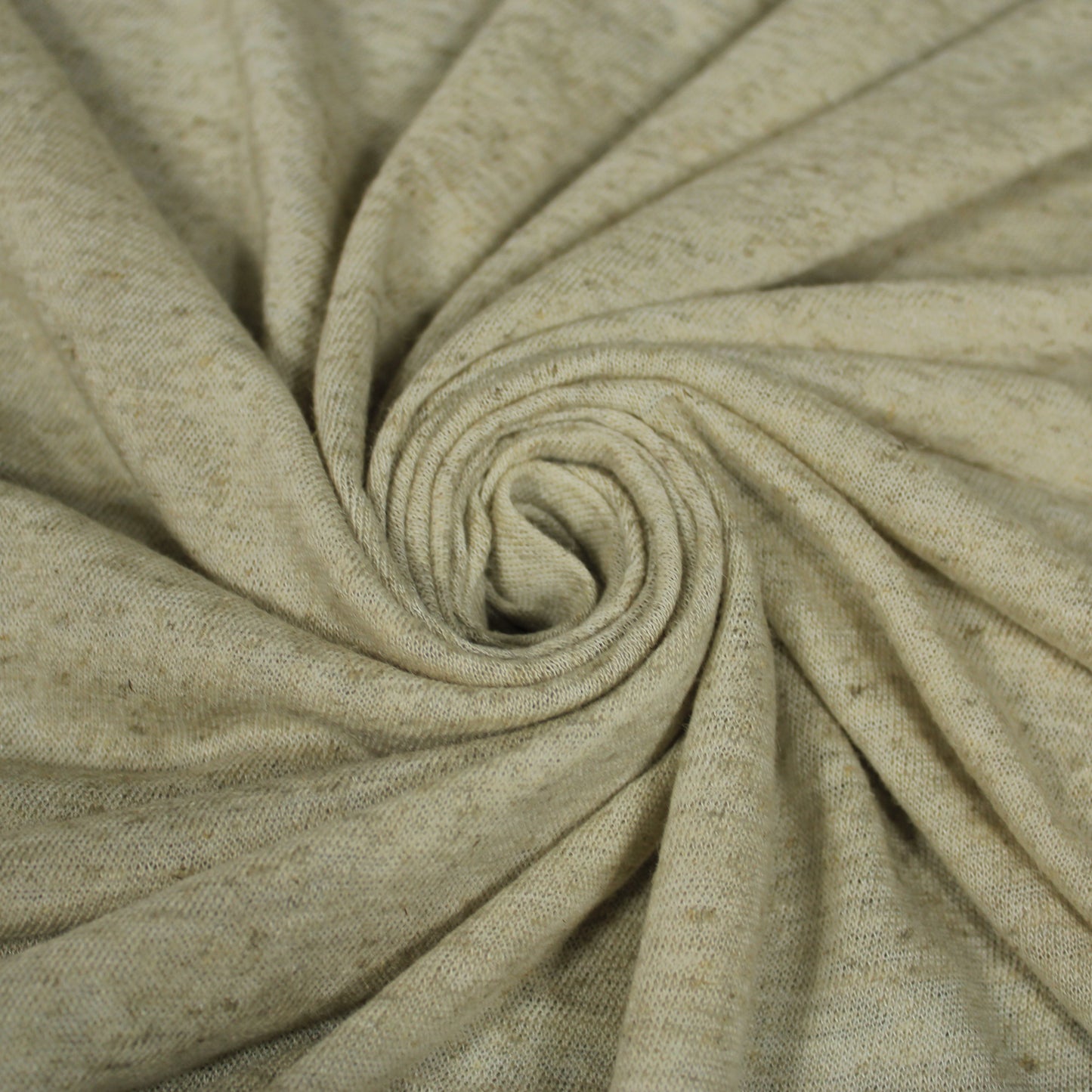 Tissu maille jersey coton  viscose - style jersey de lin - beige - photo 1/4 | So Tissus