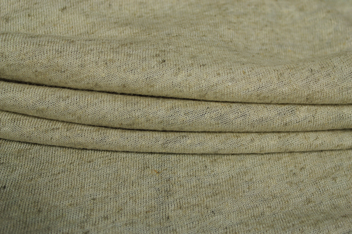 Tissu maille jersey coton  viscose - style jersey de lin - beige - photo 2/4 | So Tissus