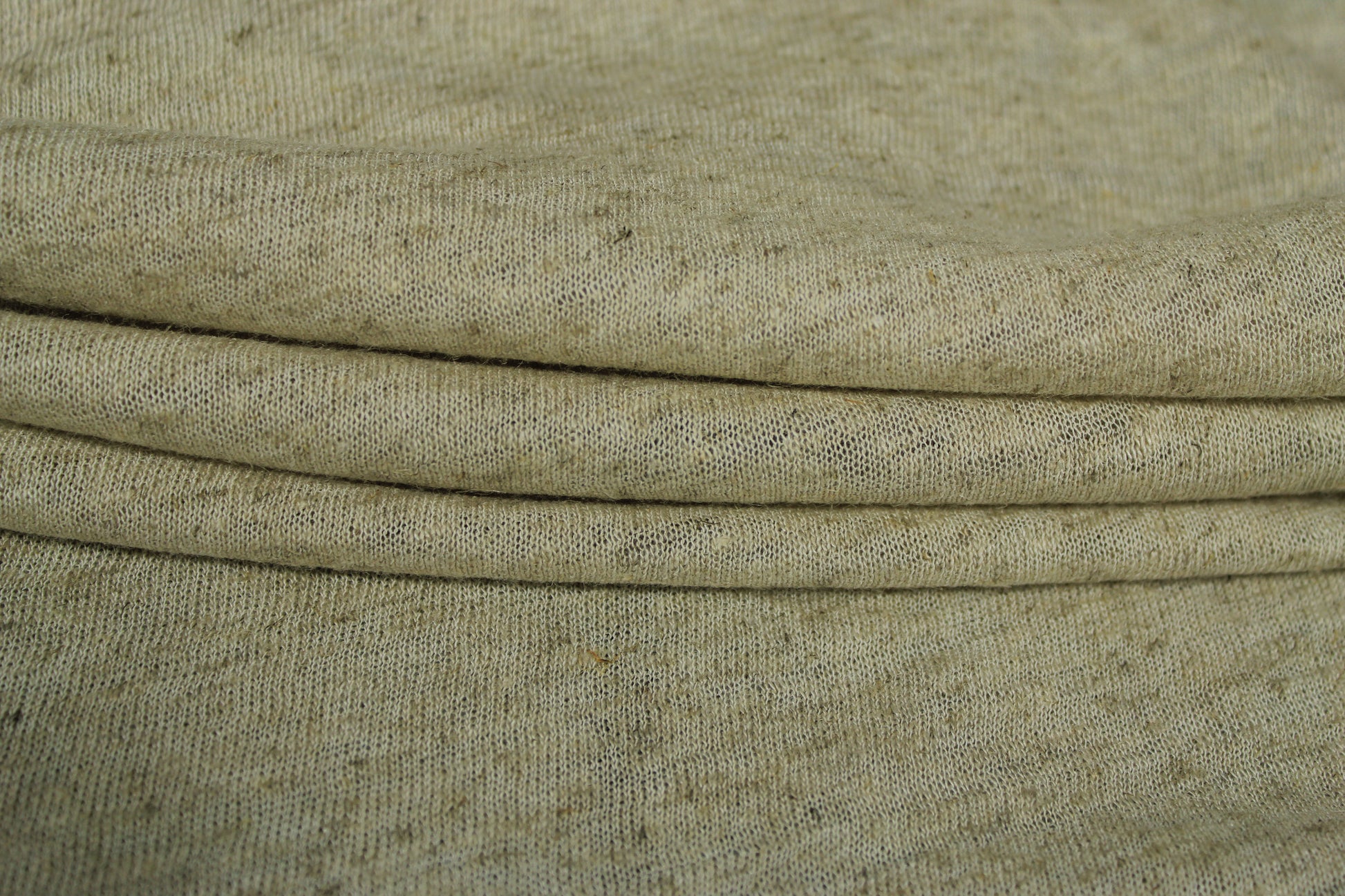 Tissu maille jersey coton  viscose - style jersey de lin - beige - photo 2/4 | So Tissus