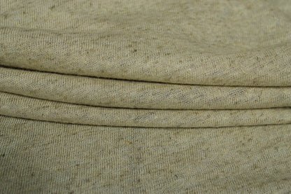 Tissu maille jersey coton  viscose - style jersey de lin - beige - photo 2/4 | So Tissus