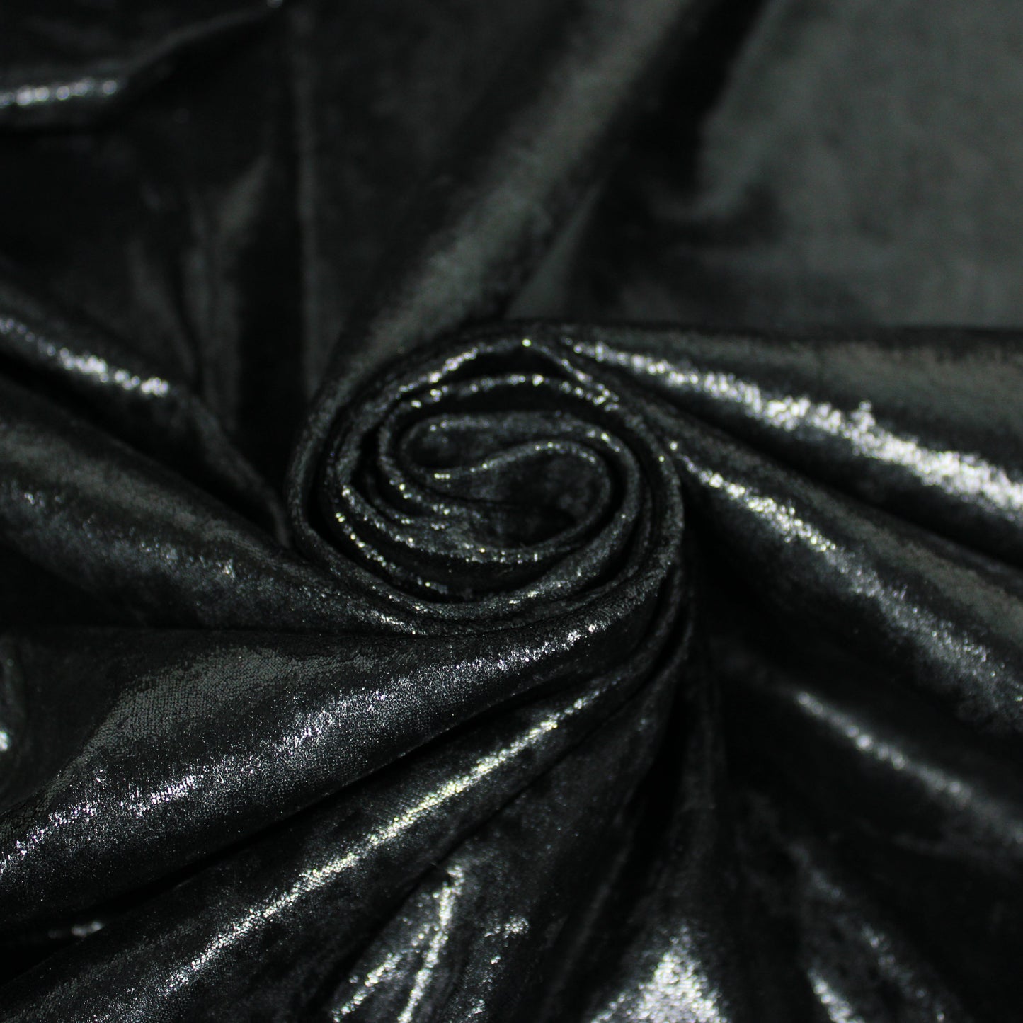 Tissu maille velours frappé  - noir irisé - photo 1/4 | So Tissus