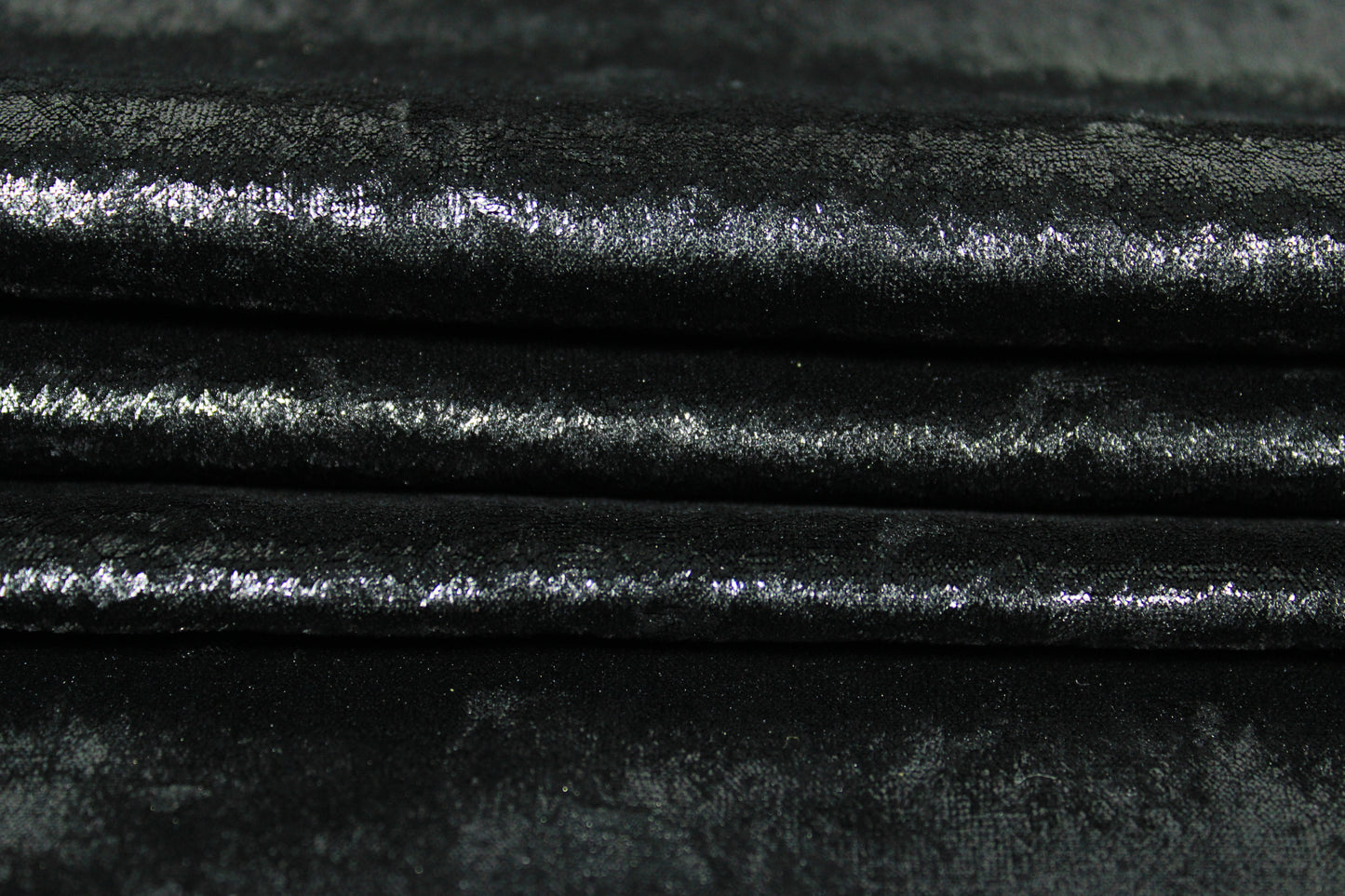 Tissu maille velours frappé  - noir irisé - photo 2/4 | So Tissus