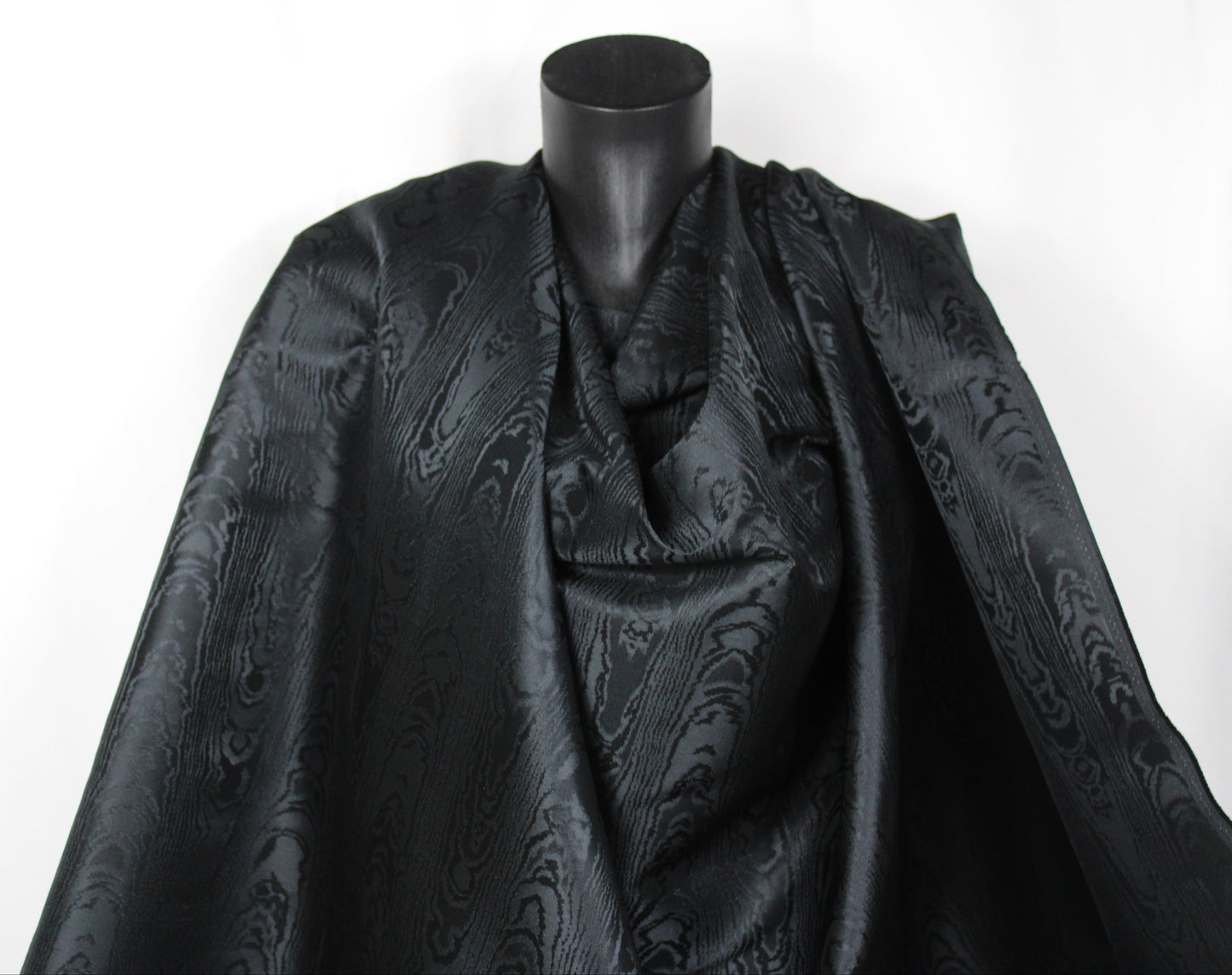 Tissu taffeta de soie - moiré - noir - photo 4/4 | So Tissus