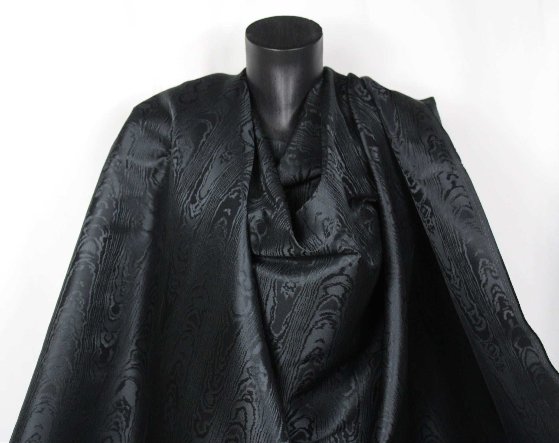 Tissu taffeta de soie - moiré - noir - photo 4/4 | So Tissus