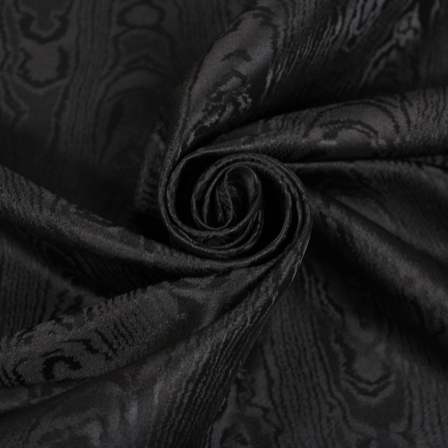 Tissu taffeta de soie - moiré - noir - photo 1/4 | So Tissus