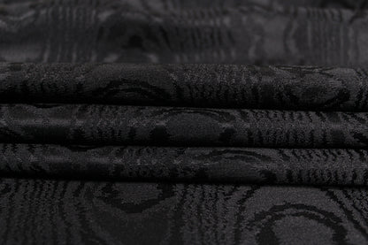 Tissu taffeta de soie - moiré - noir - photo 2/4 | So Tissus