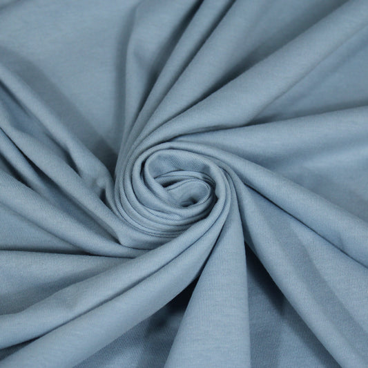 Tissu jersey coton - bleu ciel - photo 1/4 | So Tissus