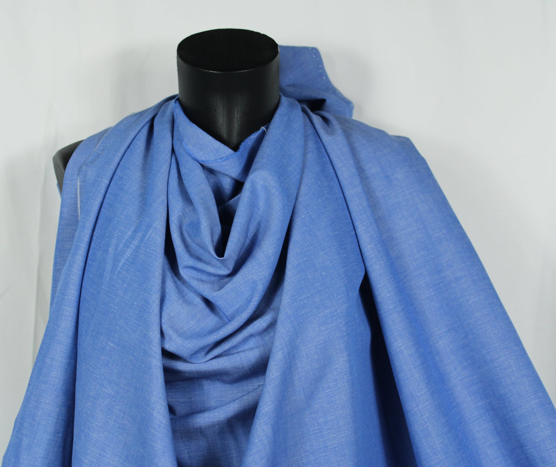 Tissu chambray  - bleu - photo 4/4 | So Tissus