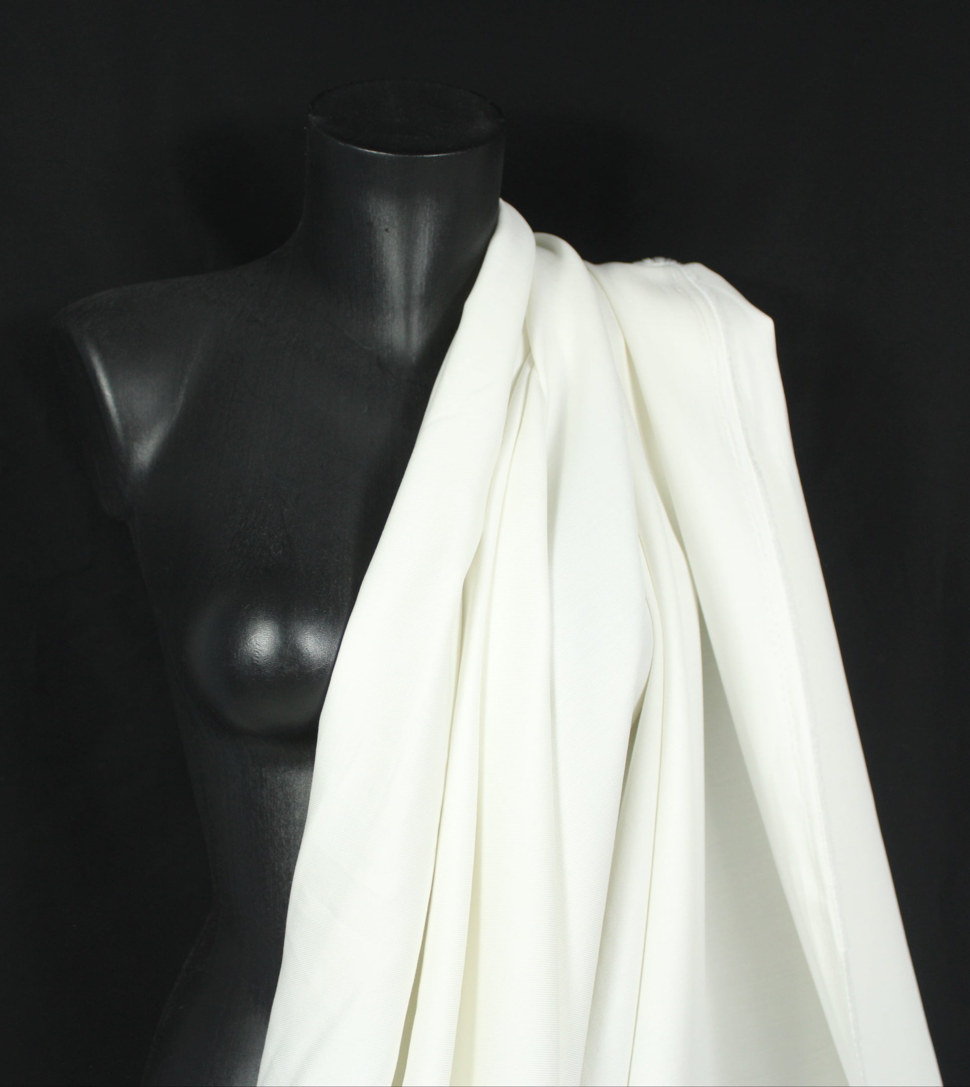 Tissu twill coton et lin - blanc - photo 3/4 | So Tissus