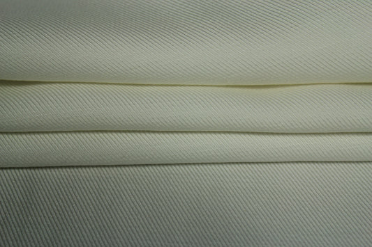 Tissu twill coton et lin - blanc - photo 2/4 | So Tissus