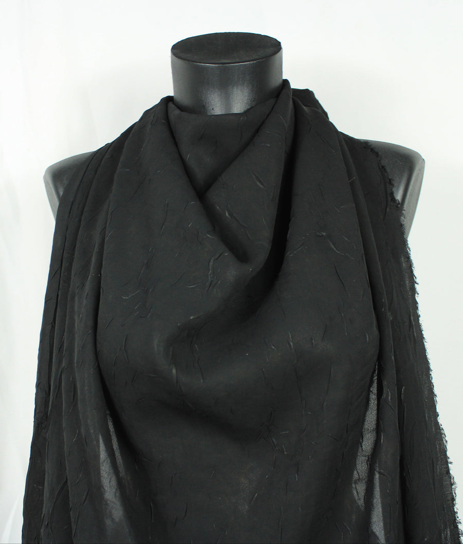 Tissu crêpon  - noir