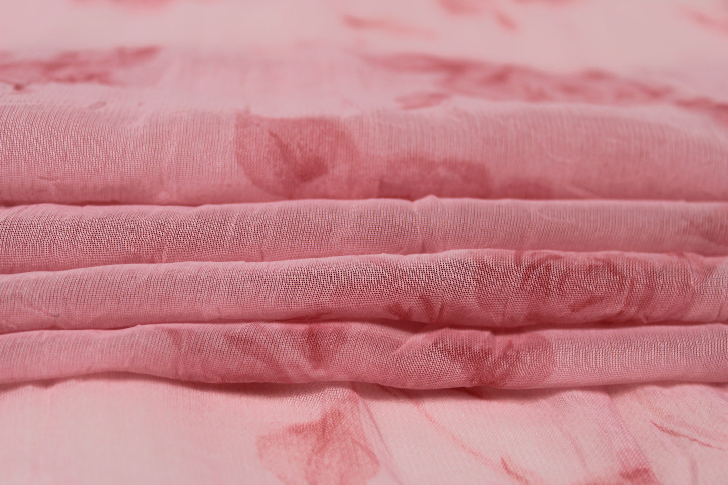 Tissu crêpon  - imprimé fleurs vintages - ton rose - photo 2/5 | So Tissus