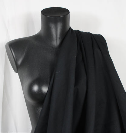 Tissu gabardine de coton stretch - noir - photo 4/4 | So Tissus