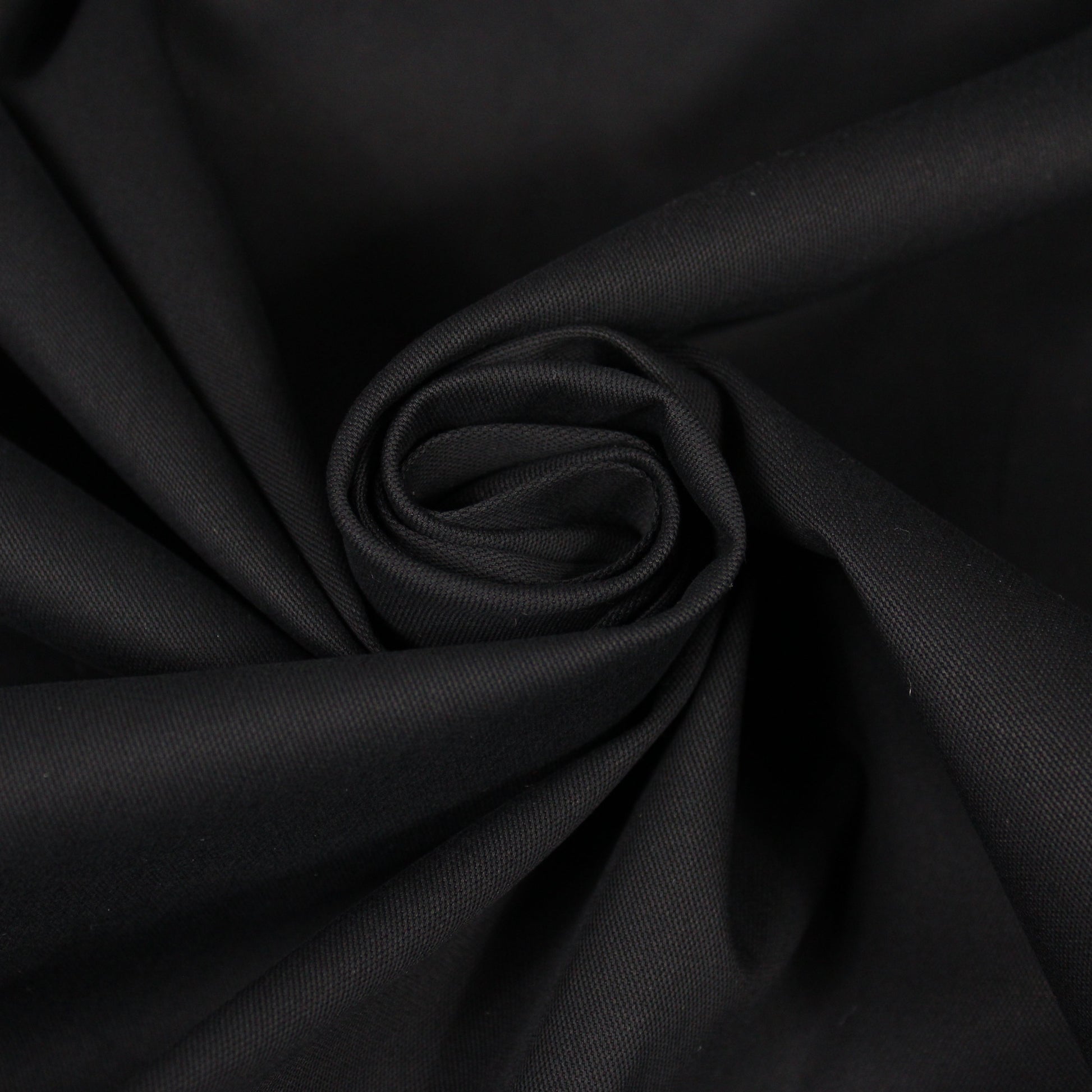 Tissu gabardine de coton stretch - noir - photo 1/4 | So Tissus