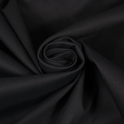 Tissu gabardine de coton stretch - noir - photo 1/4 | So Tissus