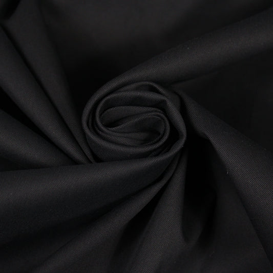 Tissu gabardine de coton stretch - noir - photo 1/4 | So Tissus