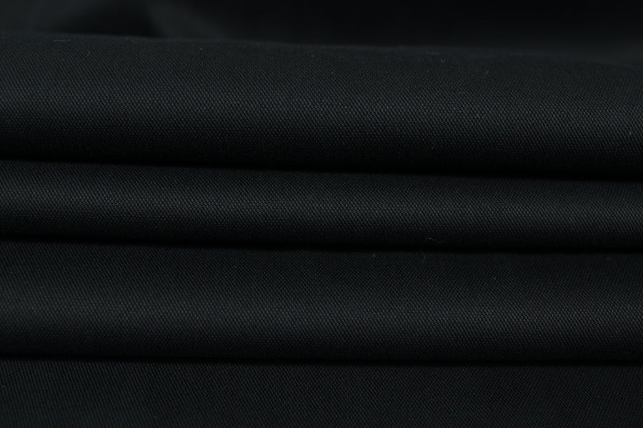 Tissu gabardine de coton prestige stretch - noir