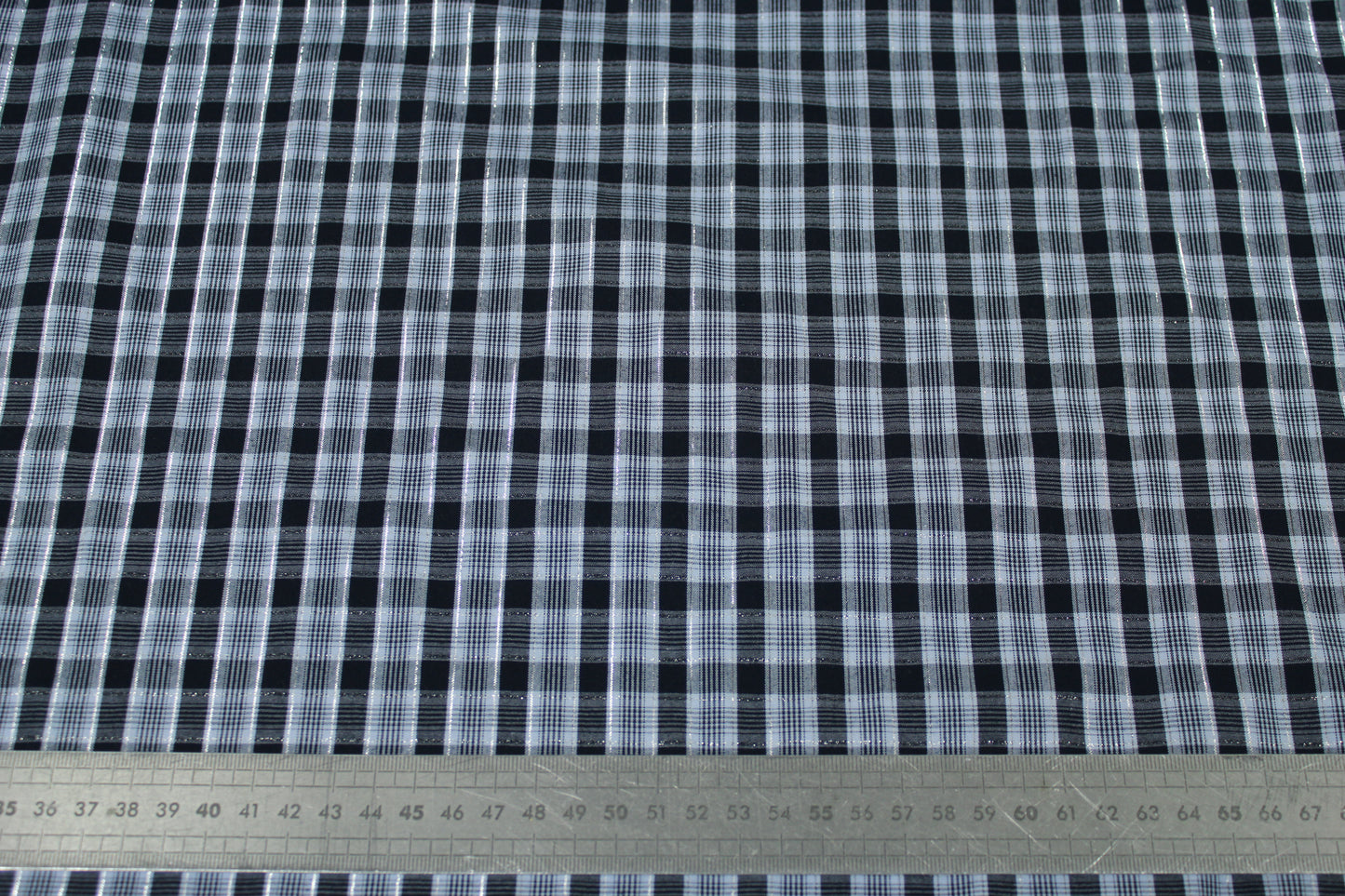 Tissu popeline coton - à carreaux - ton gris bleu - photo 5/5 | So Tissus