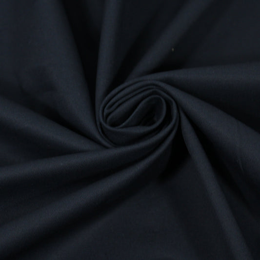 Tissu popeline de coton prestige stretch - bleu marine - photo 1/4 | So Tissus