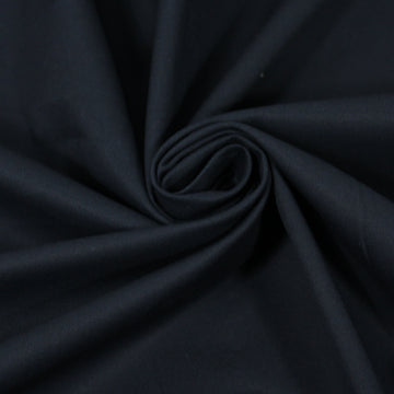 Tissu popeline de coton prestige stretch - bleu marine