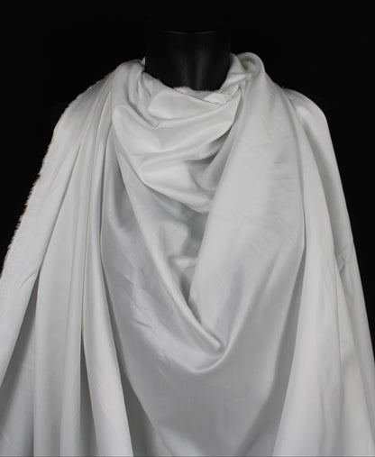 Tissu popeline piqué de coton prestige - blanc - photo 4/4 | So Tissus