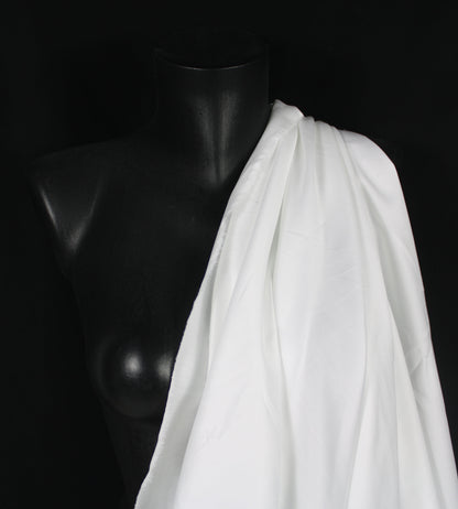 Tissu popeline piqué de coton prestige - blanc - photo 3/4 | So Tissus