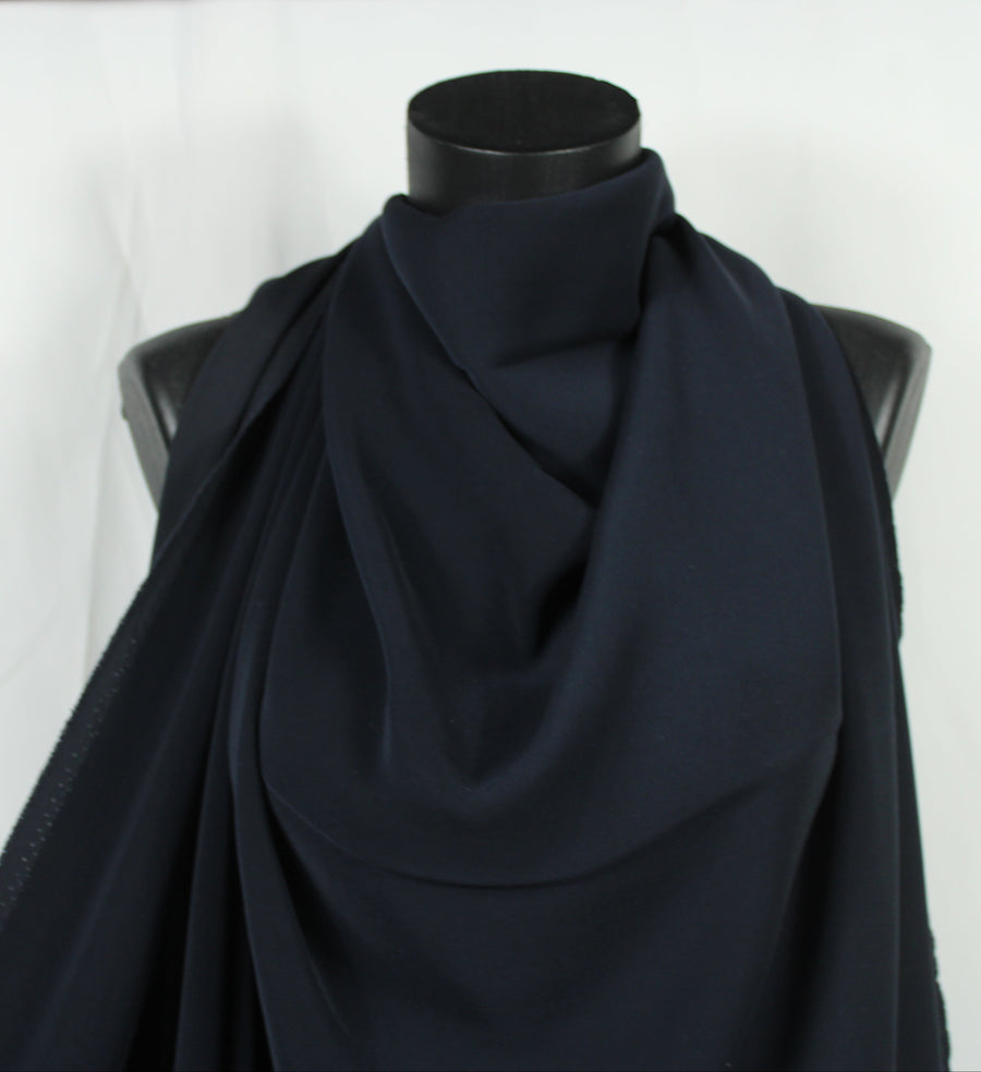 Tissu crepe stretch - bleu marine
