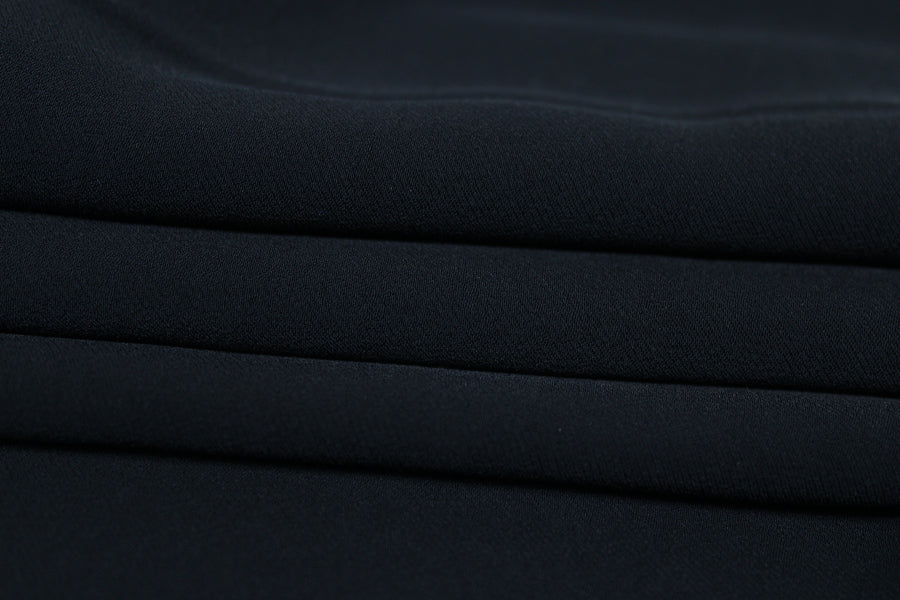 Tissu crepe stretch - bleu marine
