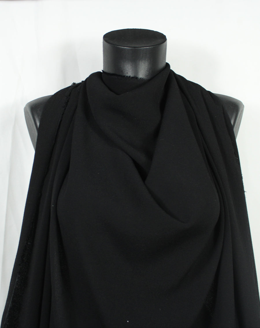 Tissu crêpe viscose - noir