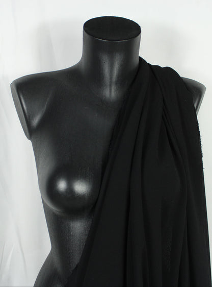 Tissu crêpe viscose - noir - photo 4/4 | So Tissus